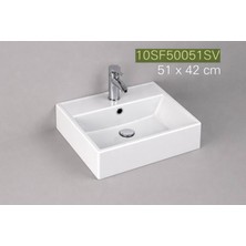 Isvea - Sistema4 Dolap Uyumlu Lavabo Beyaz 51 cm - 10SF50051SV