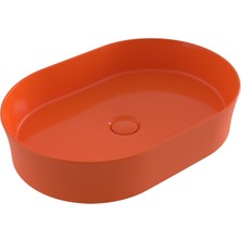 Bocchı Bocchi Sottile Slim Line Tezgah Üstü Lavabo 55 cm Parlak Turuncu - 1521-012-0125
