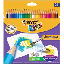 Bic Kids 24 Renk Aquacouleur Kuru Sulu Boya 8575633 5-7 Yaş İçin Canlı Renkler