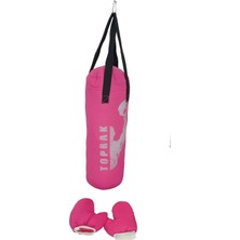 Popüler Sepet Boks Torbası Eldiven ve Karabina Hediyeli Içi Dolu 60X22CM Pembe