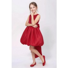 Lovrel Kız Çocuk Saten Kumaş Şık ve Rahat Abiye Düğün Mezuniyet Özel Gün Elbise