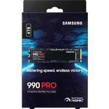 Nusrat Bilişim Samsung 4tb 990 Pro 7450-6900MB-S M.2 Nvme MZ-V9P4T0BW SSD Disk