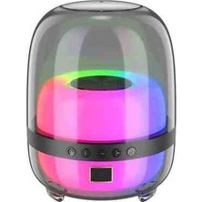  bluetooth hoparlör kablosuz taşınabilir rgb ışıklı tws speaker bts-1843 siyah