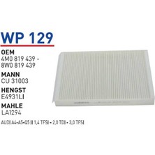 Wunder Filter Audı A4-A5-Q5 Iı 1,4 Tfsi - 2,0 Tdı - 3,0 Tfsı Uyumlu Polen Filtresi Wp 129