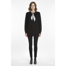 Karsel Fularlı Triko Kadın Kazak