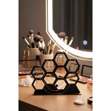 Lazerus Cnc Markalama Petek Tasarımlı Takı Standı – Dekoratif Masaüstü Küpe ve Kolye Organizer (4 Renk Seçenekli)