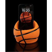 Figürcüm Basketbol Topu Temalı Telefon ve Şarj Standı – Dekoratif Basketball Phone Holder