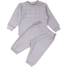 by BebekOdam Erkek Bebek Gri Clothing Armalı Ikili Takım - 1016436