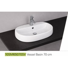Isvea - Sentimenti Dolap Uyumlu Batarya Delikli Beyaz Lavabo 70 cm - 10SM65070SV