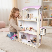 Toysilla Ahşap Oyuncak Ev - Doğal ve Eğitici Oyun Köşesi \'\'eşyalar Dahil\'\' T2017