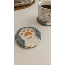 2'li Kedi Patisi Bardak Altlığı