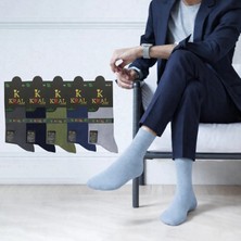 Kral Socks Bambu Erkek Soket Düz Uzun Çorap Klasik Yazlık Dikişsiz 5'li Premium Set