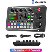 Dempower Profesyonel F988 Bluetooth Canlı Yayın Ses Kartı | Dijital Ses Mikseri & Efektli Streamer Mixer