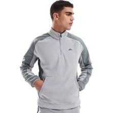 Nike Running Trail Polartec 1/4 Zip Fleece Erkek Yarım Fermuar Polar Sweatshirt Gri