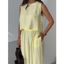 Madame Melek Modal Kumaş Şalvar Pantolon Bluz Takım Rahat Kesim Yazlık Ikili Takım