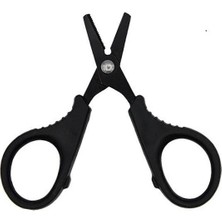 Tırtıklı Titanyum Kaplama Mini Lrf Ip Makası 10 cm Paslanmaz Çelik Siyah Renkli Kesim Aracı
