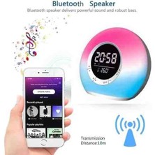  p11 led atmosphere light bluetooth speaker with alarm & temperature display