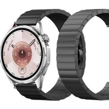 Sneezy Huawei Watch GT6 46mm Uyumlu Premium Solid Gövde Güvenli Kilit Paslanmaz Çelik Metal Kordon