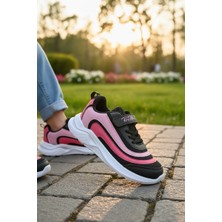 Enoch Kız Çocuk Spor Ayakkabı Cırtlı ve Bağcıklı Esnek Taban