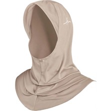 Haşema Active Tesettür Spor Antrenman Bonesi Vizon Renk Polyester Karışımlı Kaymayı Önleyen Özellik