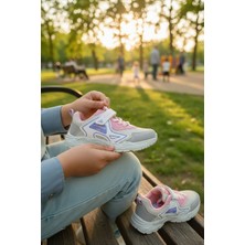 Enoch Kız Çocuk Spor Ayakkabı Cırtlı ve Bağcıklı Konfor Taban