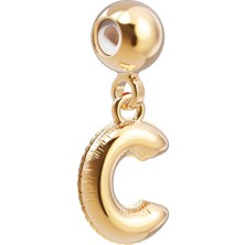 Chocli 18 Ayar Altın Kaplama Charm Harf - C