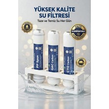 Softhydra 3’lü Su Arıtma Filtre Seti 10 Inç (Pp Sediment + Gac + Cto Karbon) Açık Kasa Uyumlu