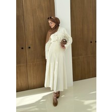 Moda Aksa Likralı Takım Premium Ekru