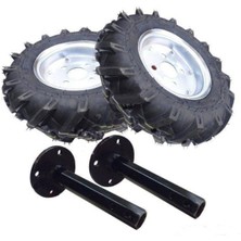 Özgürce Yağmur Çapa Makinası Teker Takımı 400X8 Aks Jant Lastik Civatalarıyla