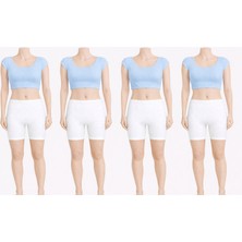 Belpa Likralı Penye Tayt, Pamuklu, Büyük Beden Içlik Tayt %95 Pamuklu %5 Likra 4'lü Paket