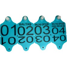 Özgürce 100 Adet Turkuaz Büyükbaş Hayvan Kulak Küpesi ve Pens Ucu Hediye