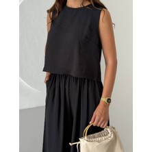 Madame Melek Modal Kumaş Şalvar Pantolon Bluz Takım Rahat Kesim Yazlık Ikili Takım