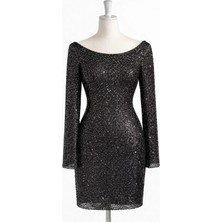 Paw Garage Kadın Pul Payet Kaplama Astarlı Elbise