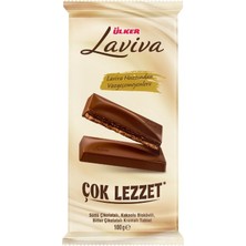 Ülker Laviva Tablet Çikolata - Sütlü ve Bitter Çikolatalı, Bisküvili, Kremalı Tablet - 100 Gram - 36 Adet