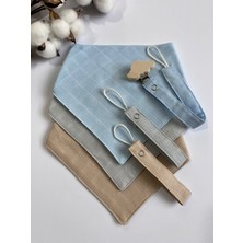Müslin Mama Önlüğü  Emzik Askısı 6' Lı Set
