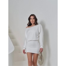 Paw Garage Modal Kayık Yaka Elbise