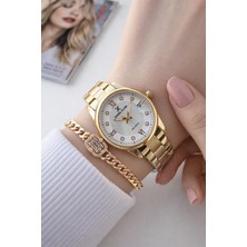 Daniel Klein Çelik Kordonlu 2 Yıl Garantili 3 Atm Suya Dayanıklı Kadın Kol Saati+Bileklik BF.11024.2