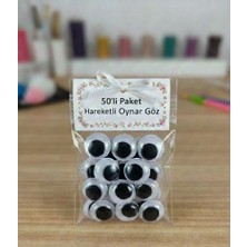 Gözeler 1.5 cm Oynar Göz 50'li Paket – Hobi, Amigurumi ve El Yapımı Ürünler Için