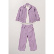 Alg KIZ ÇOCUK YUMUŞAK GABARDİN 3'LÜ ŞIK TAKIM