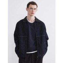 LC Waikiki Indigo Rahat Kalıp Erkek Jean Ceket