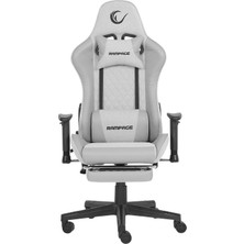 Rampage KL-R27 Elemental Ayak Dayama Yerli Terletmez Kumaş Gri / Karbon Gaming Oyuncu Koltuğu