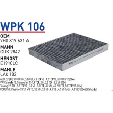 Wunder Filter Audı Q7 (4l) 3.0 Tdı  (Karbonlu) Uyumlu Polen Filtresi Wpk 106