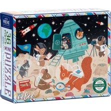 Eeboo   Eeboo Victoria Mini Yapboz 36 Parça - Moon Visit