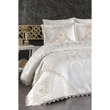 Danteel Home Nihan Gipürlü Yatak Örtüsü 3 Parça (Krem)