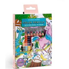 Eeboo   Eeboo Boyama Posteri ve 16 Renk Kuru Boya Seti - Magical Creatures