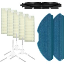 Parmis Philips Uyumlu Homerun 3000 Serisi Aqua XU3000 Robot Süpürge Ana Fırça, Hepa Filtre X5, Yan Fırça X3, Mop Bezi X2