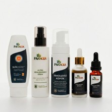 Panacea Günlük Cilt Bakım Seti | Temizleme + Nemlendirme + Güneş Koruma + Göz Bakımı 5’li Komple Set