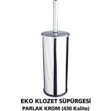 Onno Eko Klozet Süpürgesi Parlak Krom (430 Kalite)