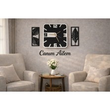 Salon Için Şık ve Modern Duvar Saati 40 cm Kişiye Özel NO48