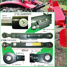 Führer 3 Ton - 55CM Traktör Ortakol, Hidrolik Silider - 26MM Silider Kafa, 3 Ton - 50CM Toplift Hydraulic Cylinder - 26MM Cylinder Head